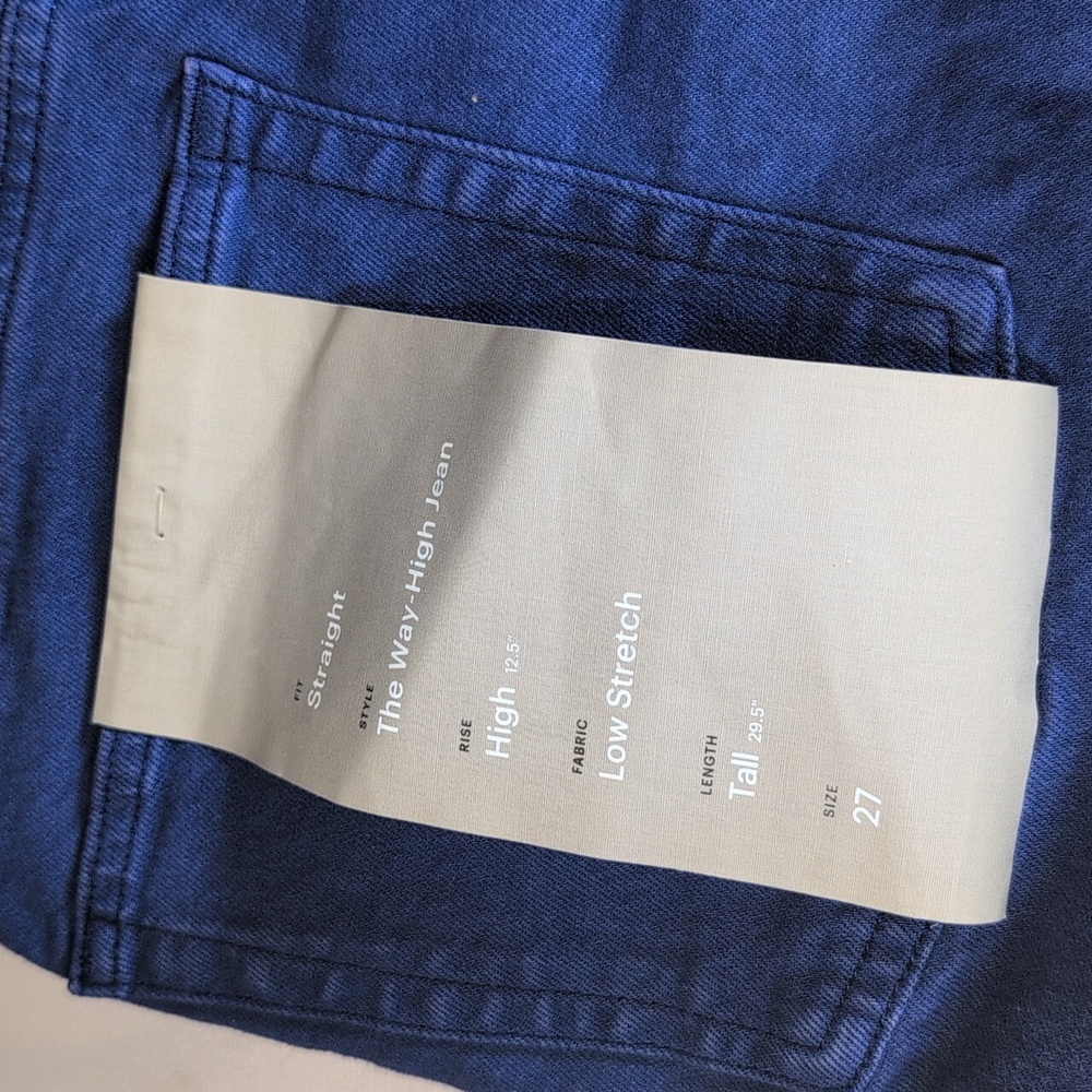 Everlane The Way-High Jean Straight Blue Dyed 27 Tall - Picture 8 of 12